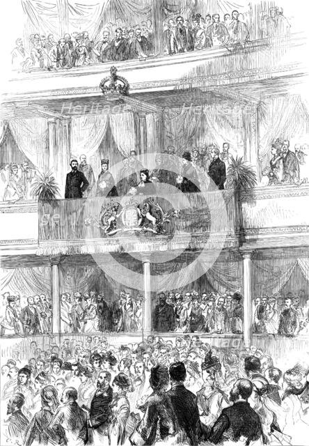 The Queen at the Concert in the Royal Albert Hall, 1876. Creator: C.R..