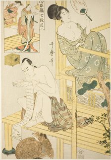 Act Seven, from the series "Treasury of the Loyal Retainers (Chushingura) (Shichi...,Japan, c1801/02 Creator: Kitagawa Utamaro.