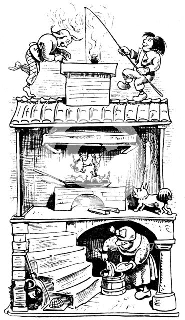 'The Widow's House (Second Trick)', 1865.  Artist: Wilhelm Busch