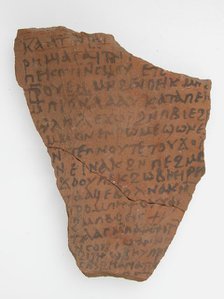 Ostrakon, Coptic, 7th century. Creator: Unknown.