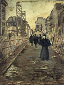 A street in Paris., 1894. Creator: F Seguin.