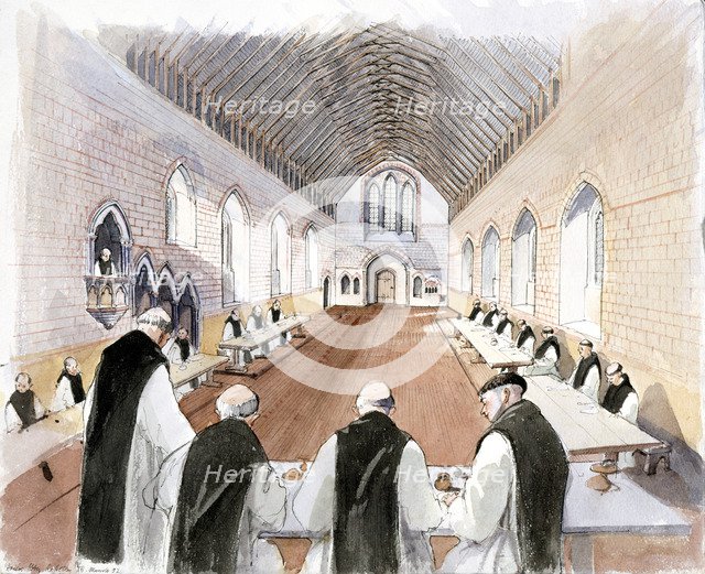 Hailes Abbey, c13th century, (c1990-2010). Artist: Terry Ball.