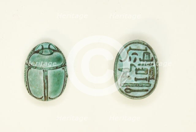 Scarab: Title (Overseer of the Granary) and Name (Djehuty), Egypt, Second Intermediate Period-New... Creator: Unknown.
