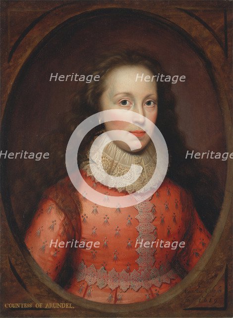 Alethea Howard, 13th Baroness Furnivall, Countess of Arundel (1585-1654), née Lady Alethea Talbot, 1619. Artist: Janssens van Ceulen, Cornelis (1593-1661)