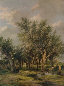 'The Willow Stream', c1839. Artist: James Stark.