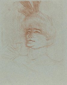 Bust of Mlle. Marcelle Lender, Turned Three Quarters (Mlle. Marcelle Lender en buste...), 1898. Creator: Henri de Toulouse-Lautrec.