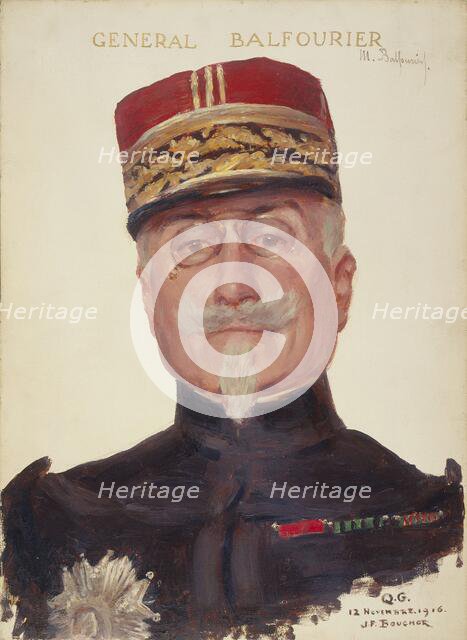Portrait of General Maurice Balfourier (1852-1933), 12–11–1916. Creator: Joseph Felix Bouchor.