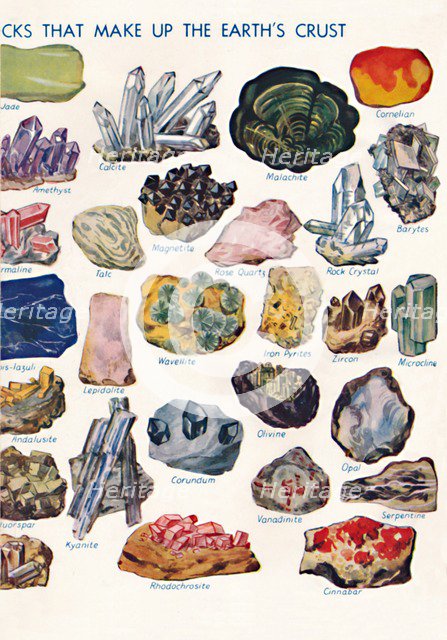 'Examples of the Different Rocks That Make Up The Earth's Crust', 1935. Artist: Unknown.