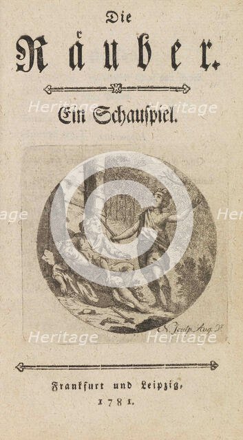 The Robber by Friedrich Schiller. First Edition, 1781. Creator: Historic Object.