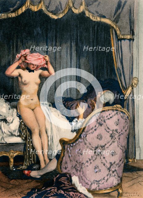 Casanova with Madame Baret, 1932. Creator: Auguste Leroux.
