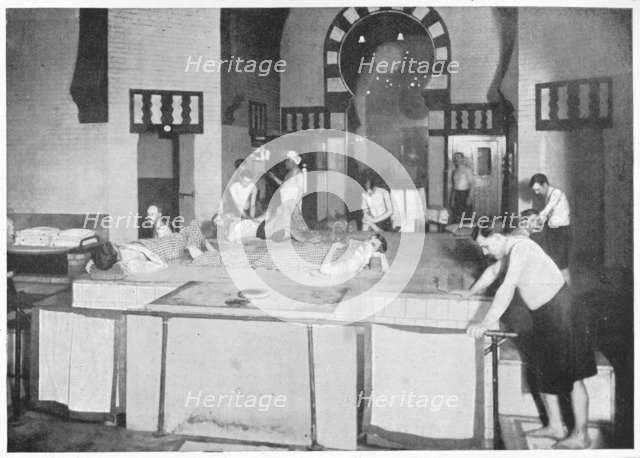 Shampooing room in a Turkish bath, 76 Jermyn Street, Piccadilly, London, c1903 (1903). Artist: Unknown.