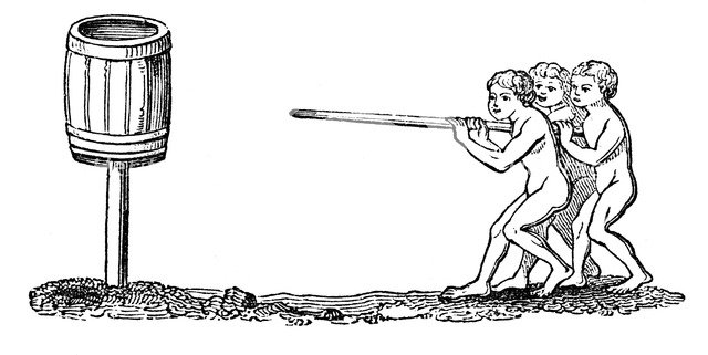 Water-Tub Quintain, 1344, (1833). Artist: Unknown