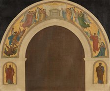 Esquisse pour l'église de la Trinité : L'Agneau pascal. Groupe d'anges adorateurs..., c.1864. Creator: Armand Felix Marie Jobbe-Duval.