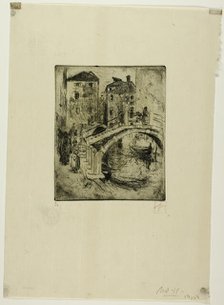 Venetian Canal and Bridges, 1886. Creator: Robert Frederick Blum.