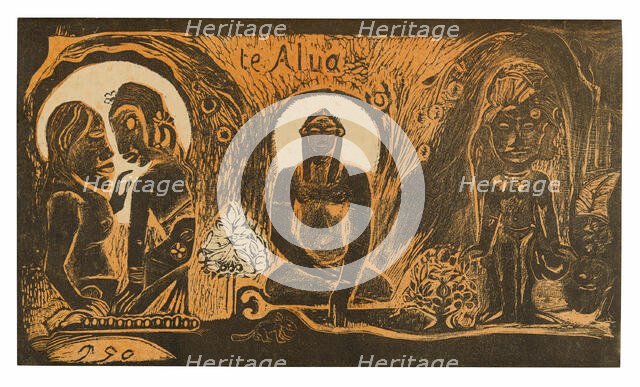 Te atua (The God), from the Noa Noa Suite, 1894. Creator: Paul Gauguin.