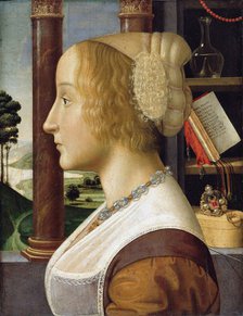 Profile Portrait of a Young Woman. Artist: Ghirlandaio, Davide (1452-1525)