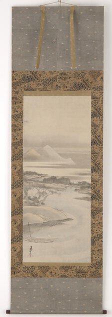 River landscape, 1760-1849. Creator: Hokusai.