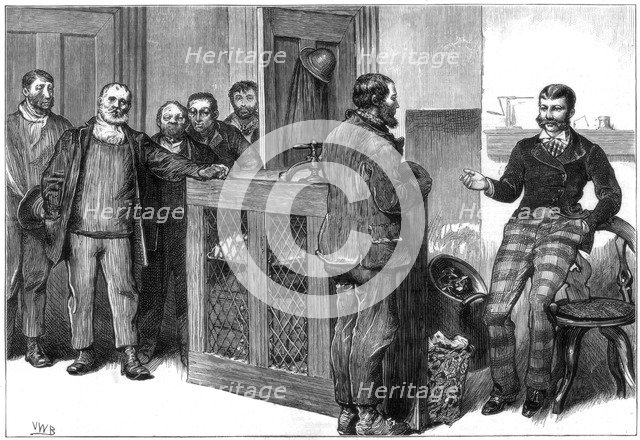 A coal mine lockout, South Wales, 1875. Artist: Unknown