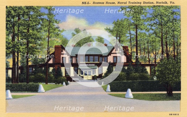 Hostess House, Naval Training Station, Norfolk, Virginia, USA, 1940. Artist: Unknown
