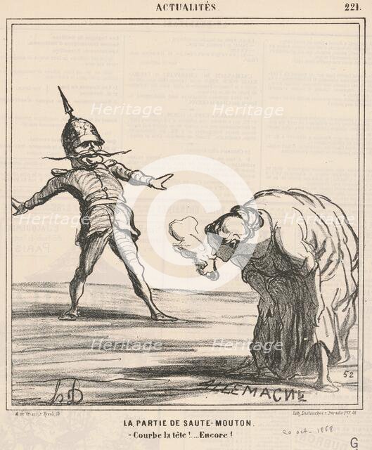 La partie de saute-mouton, 19th century. Creator: Honore Daumier.