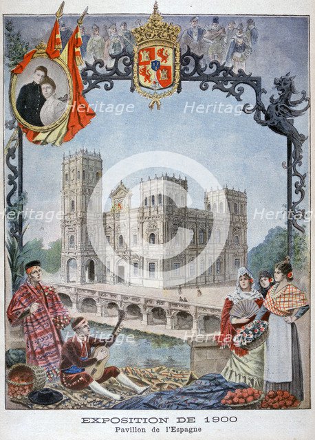 The Spanish pavilion at the Universal Exhibition of 1900, Paris, 1900. Artist: Unknown