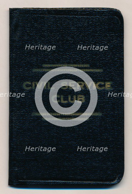 'Rules of the Civil Service Club', c1953. Artist: Unknown.