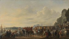 Arrival of Prince William II at the Estate Welna on the Amstel during the Attack on Amsterdam, July  Creator: Johannes Lingelbach.