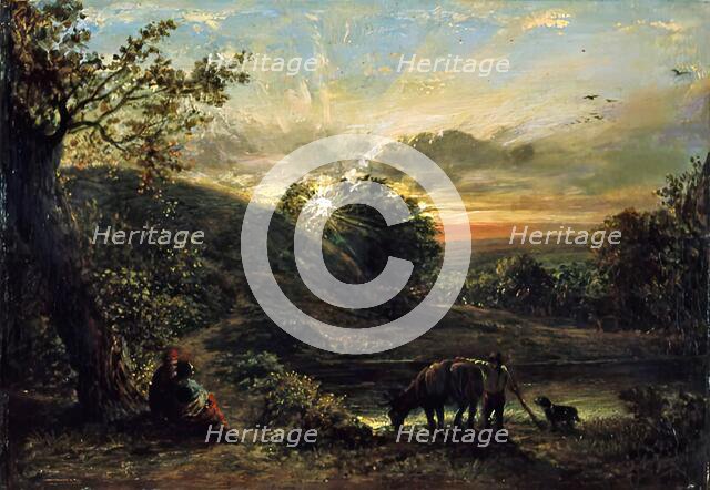 Landscape in Surrey, c1850s. Creator: John Linnell the Elder.