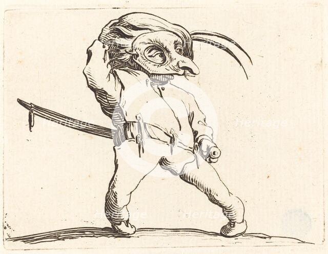 Masked Man with Twisted Feet, c. 1622. Creator: Jacques Callot.