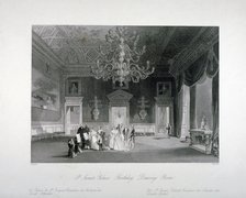 Drawing-room in St James's Palace, Westminster, London, c1840. Artist: Harden Sidney Melville       