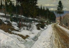 Winter in Nittedal, 1905. Creator: Gerhard Munthe.