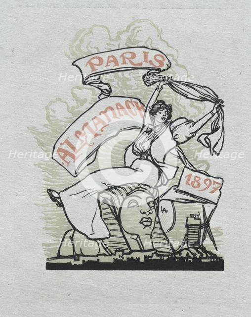 Paris Almanac, 1897: Back Cover, 1897. Creator: Auguste Louis Lepère (French, 1849-1918).