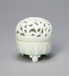 Covered Tripod Incense Burner (Censer) with Foliate Scrolls..., Northern Song dynasty (960-1127). Creator: Unknown.