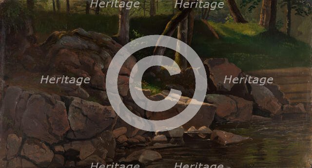 Study of Rocks, 1837. Creator: Knud Baade.