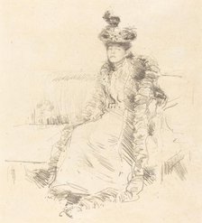 A Lady Seated, 1893. Creator: James Abbott McNeill Whistler.