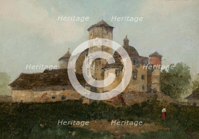 View of the Wisnicz Castle from the Chapel's Side, 1893. Creator: Stanislaw Fabijanski.