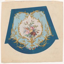 Design for a Chair Seat Cover, ca. 1850-70. Creator: Anon.