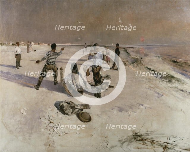 Man Warping, 1888. Creator: Bruno Liljefors.