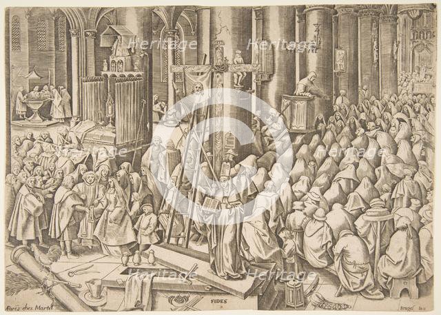 Faith (Fides) from The Virtues, ca. 1559-60. Creator: Philip Galle.