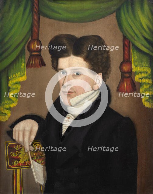 Man with a Pen, 1827/30. Creator: Jonas Welch Holman.