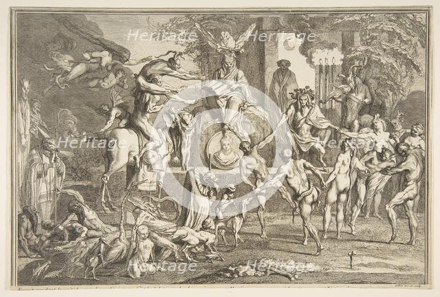 Errant pendant la nuit....n.d. Creator: Claude Gillot.