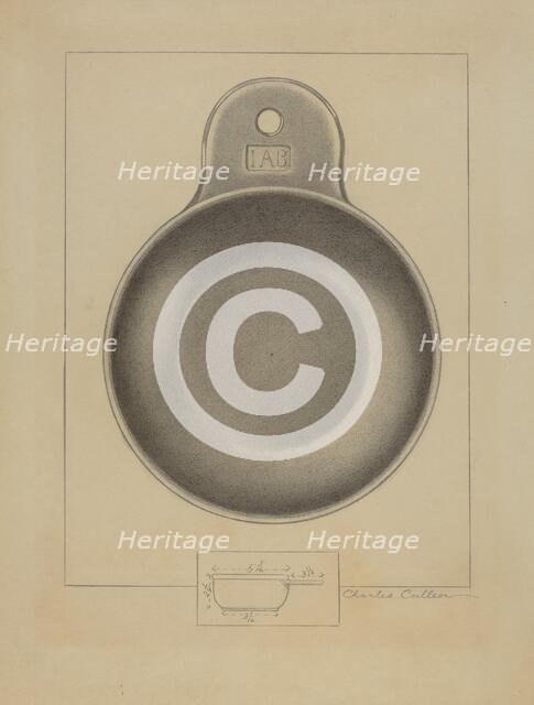 Pewter Porringer, c. 1936. Creator: Charles Cullen.