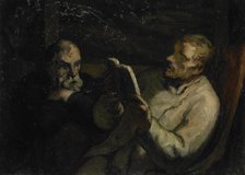 The Reading, c.1857. Creator: Honore Daumier.