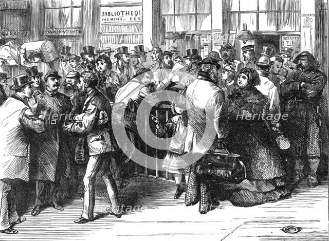 The Civil War in Paris: fugitive residents at the northern railway station, 1871. Creator: Unknown.