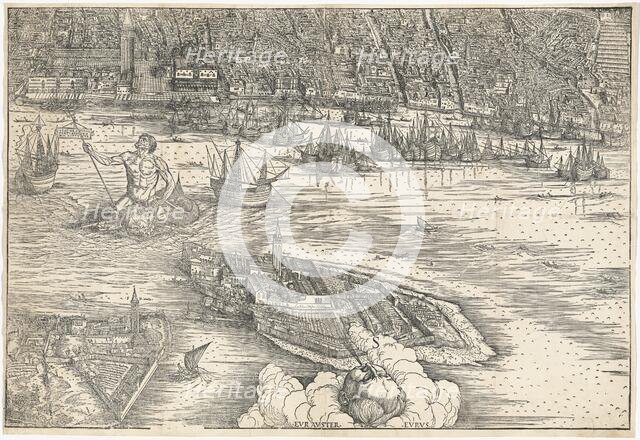 View of Venice [lower center block], 1500. Creator: Jacopo de' Barbari.
