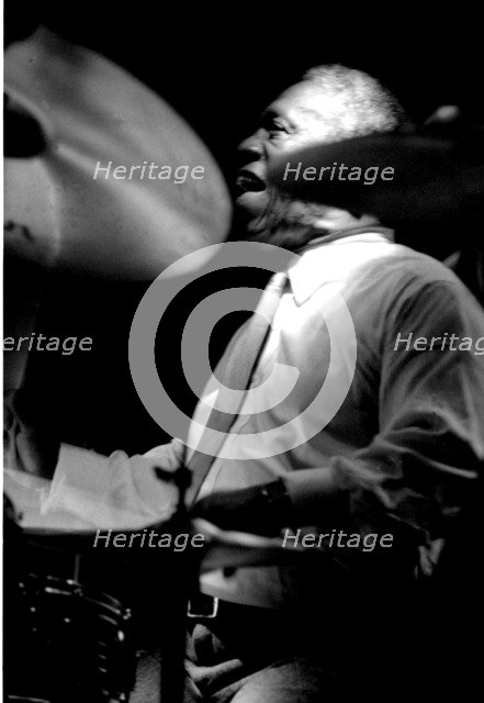 Art Blakey, Ronnie Scott's, London, 1984.  Artist: Brian O'Connor.