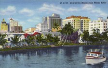 Downtown Miami from the Miami River, Florida, USA, 1941. Artist: Unknown