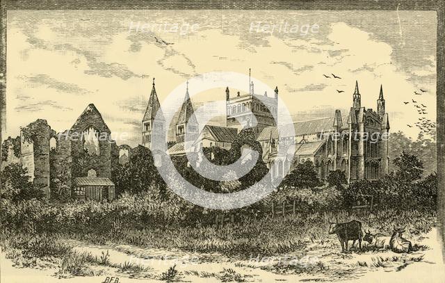 'Southwell Minster and Ruins of the Palace', 1898. Creator: Unknown.