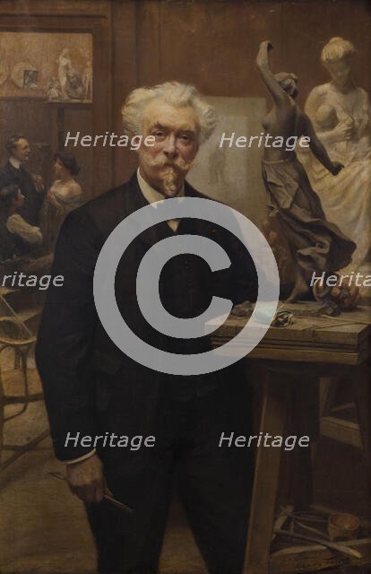 L'atelier du sculpteur Henri Allouard, 1905. Creator: Leon-Maxime Faivre.