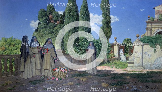 'The Nuns Garden', c1870-1938. Artist: Enrico Tarenghi